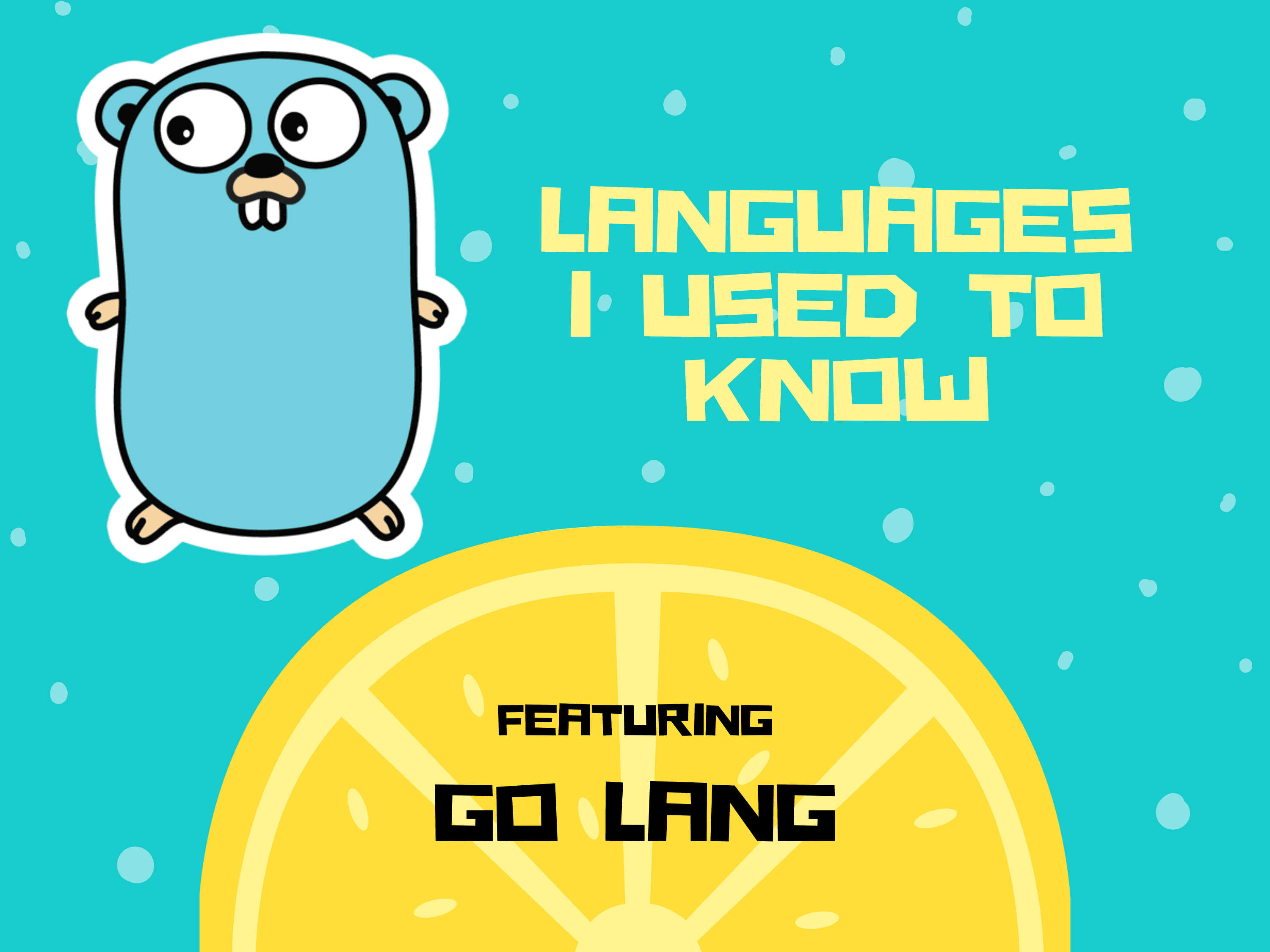 Languages I Used to Know: Go